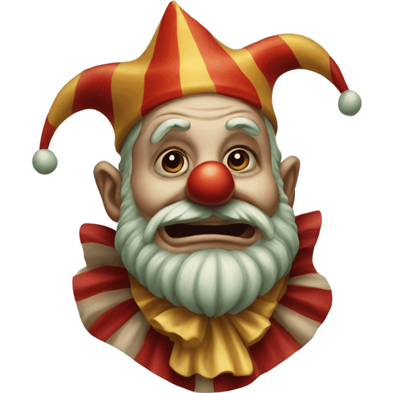 Gnomo clown muscoloso emoji