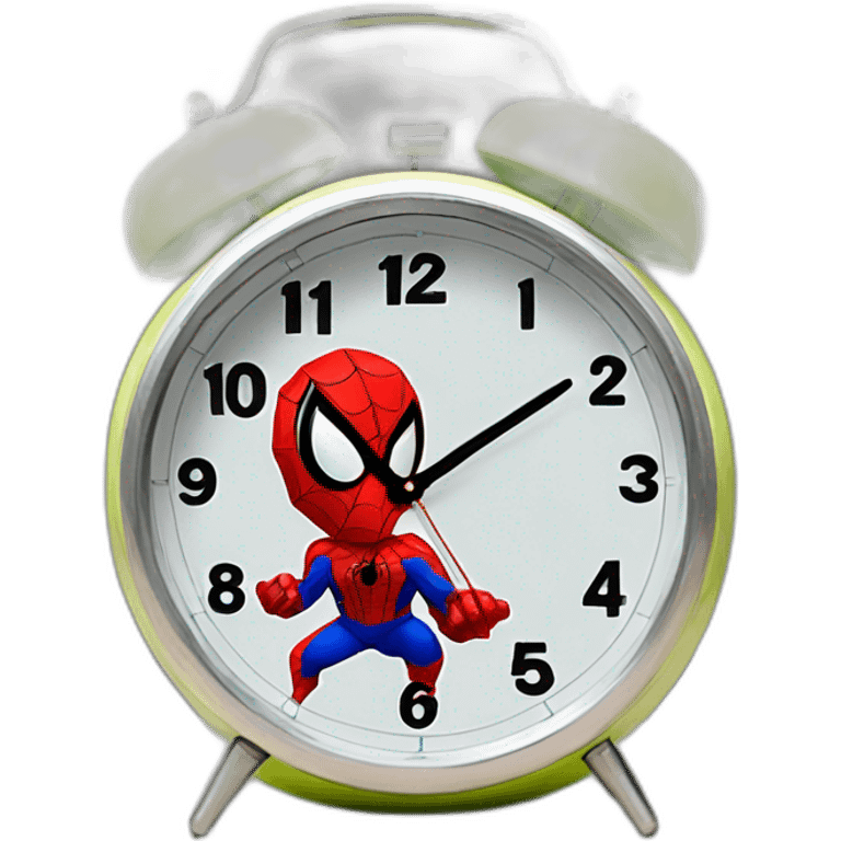 Funny spiderman modern alarm clock simple emoji