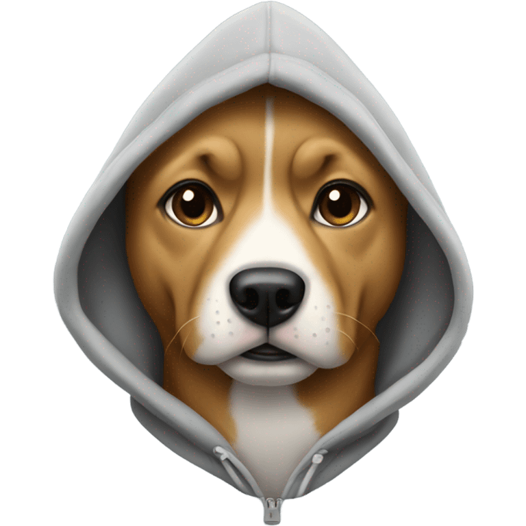 Dog wearing hoodie  emoji