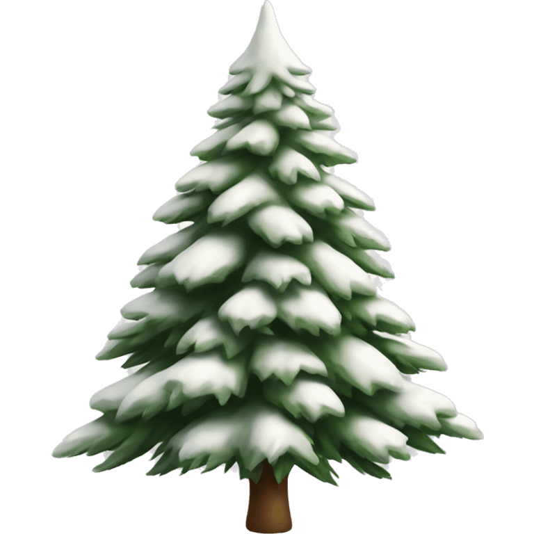  actual white fir christmas tree isolated.  emoji