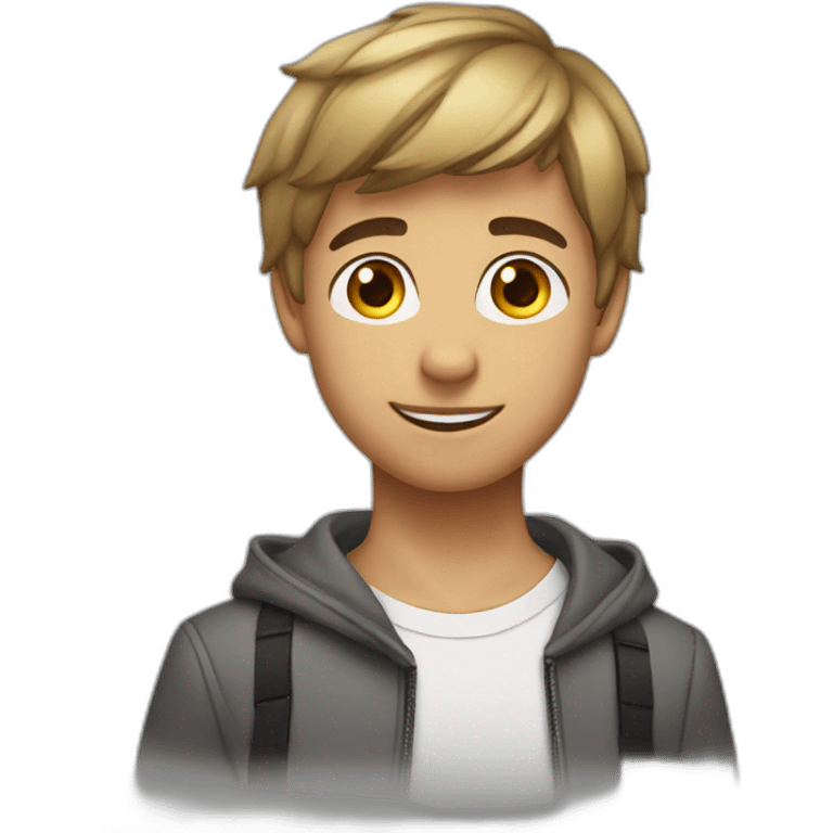 Street dance boy, short hair, handsome emoji