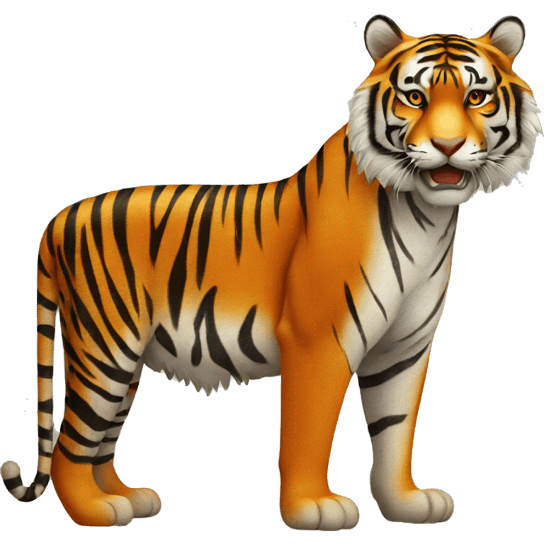 tiger with orange emoji