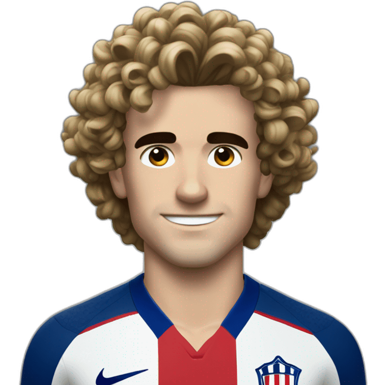 Griezmann cheveux bouclés emoji