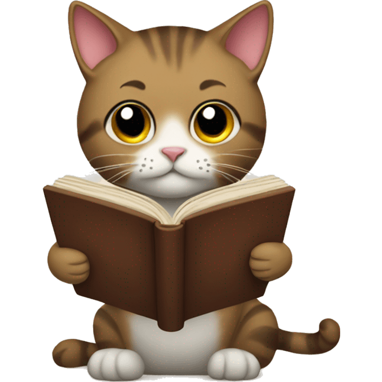 Book-eating cat  emoji