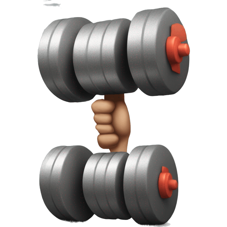 Dumbbell with a inner explosion emoji