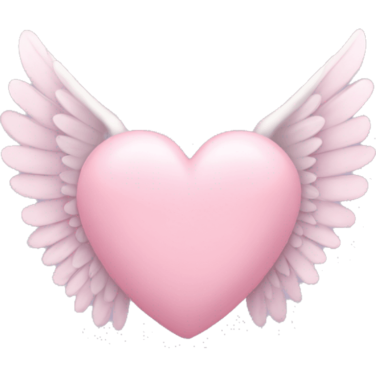 pastel pink heart with wings emoji