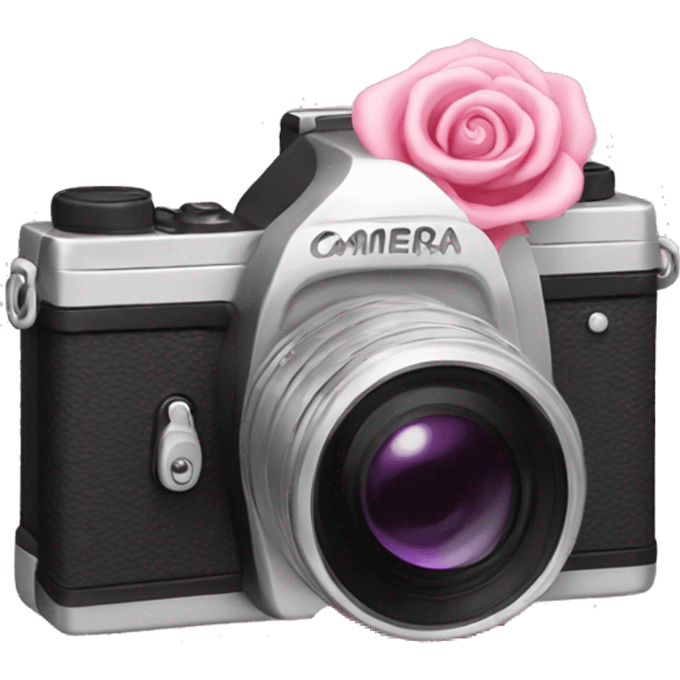 Caméra rose emoji