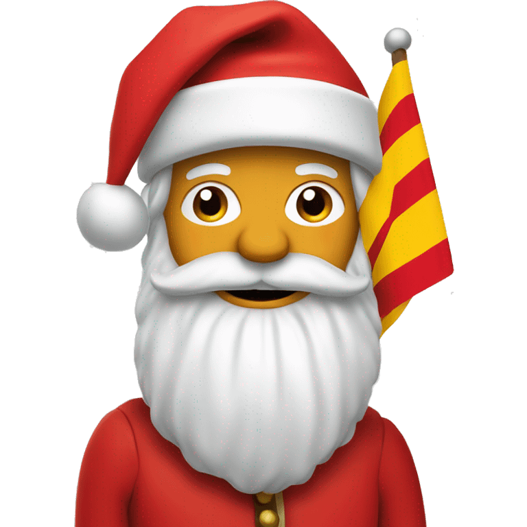 santa claus with a catalonia flag emoji