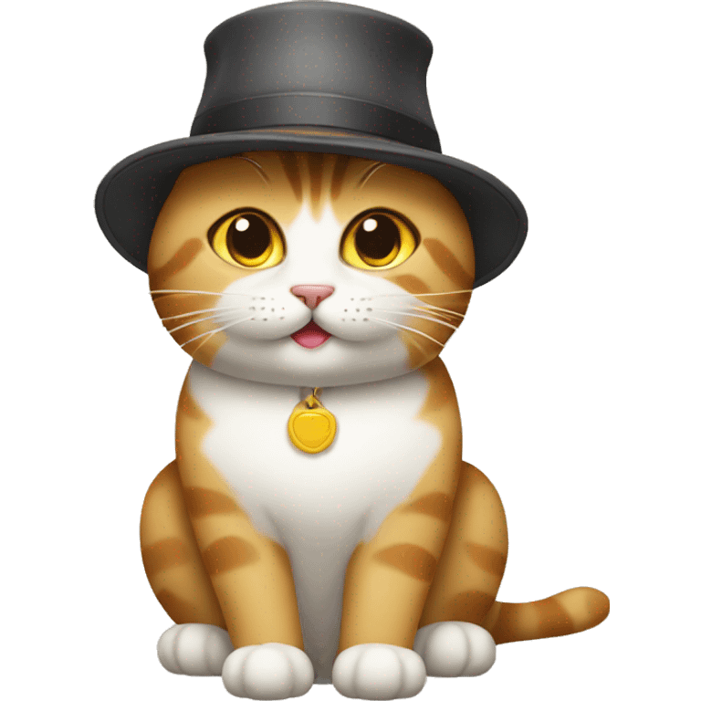 Cat with hat emoji