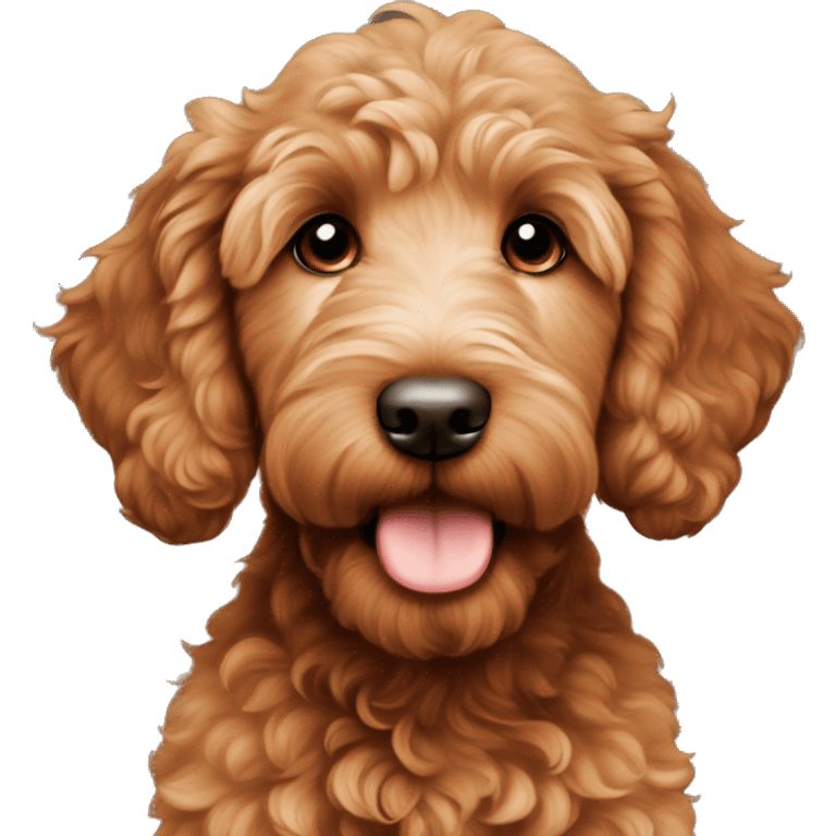 Reddish brown goldendoodle puppy emoji