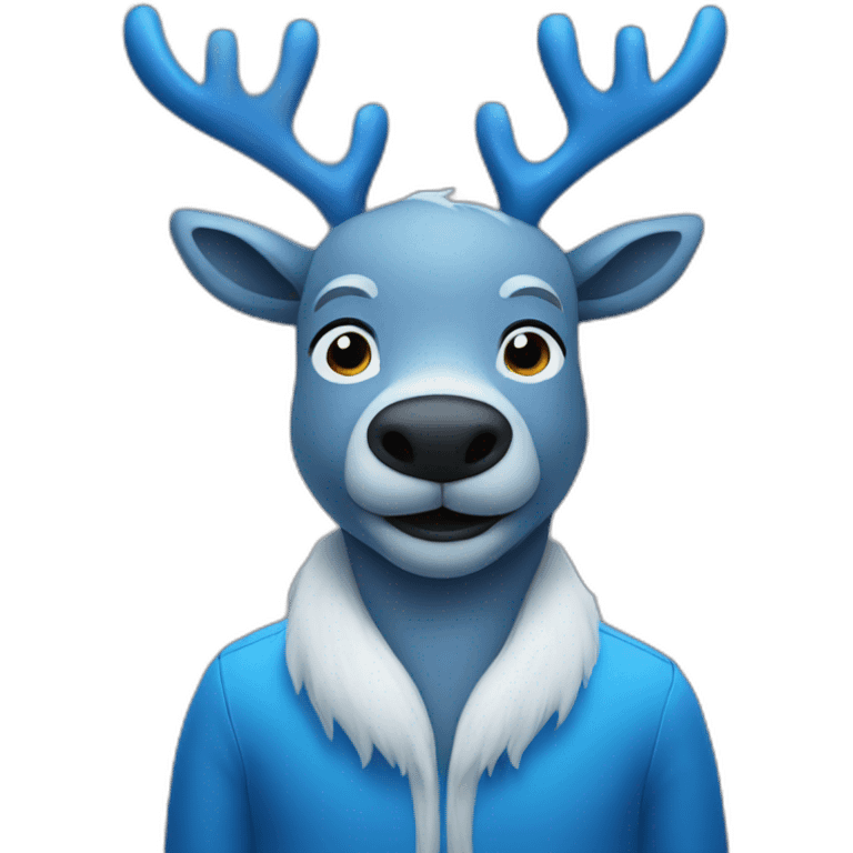 blue-reindeer emoji