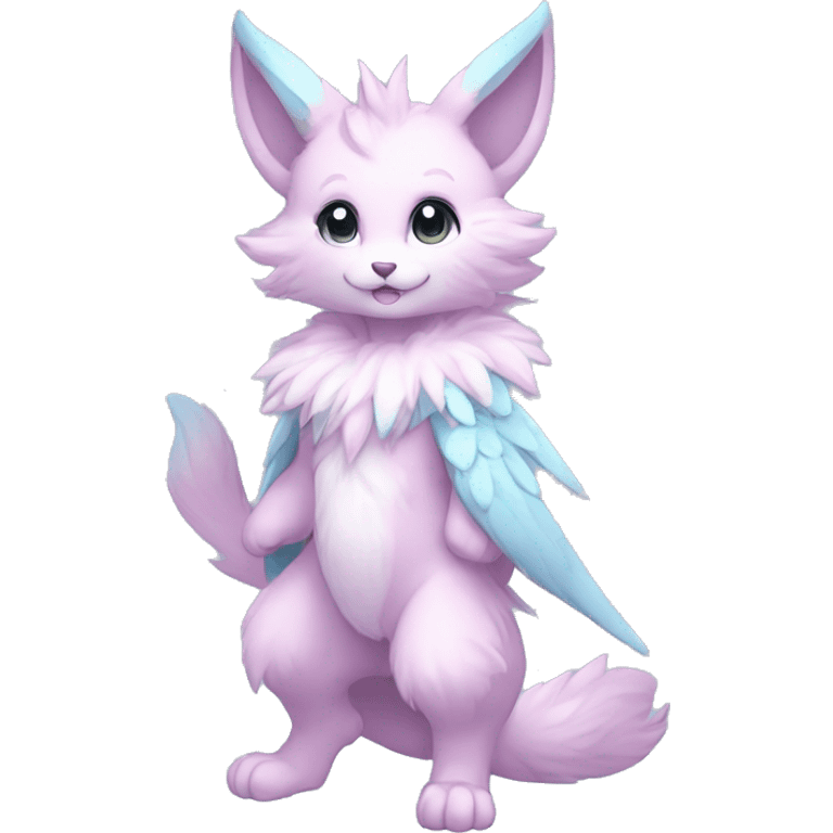 Anthro-Pastel-Fur-Sona-Chibi-Shiny-Fakémon full body emoji