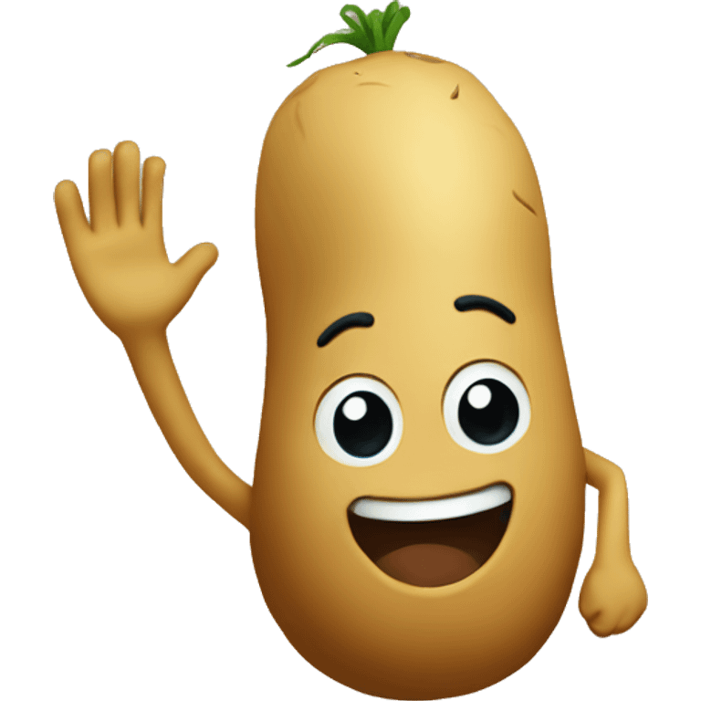 Waving potato  emoji