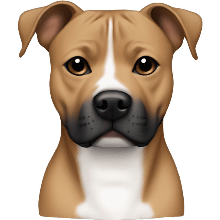 Light brown staffy black muzzle emoji