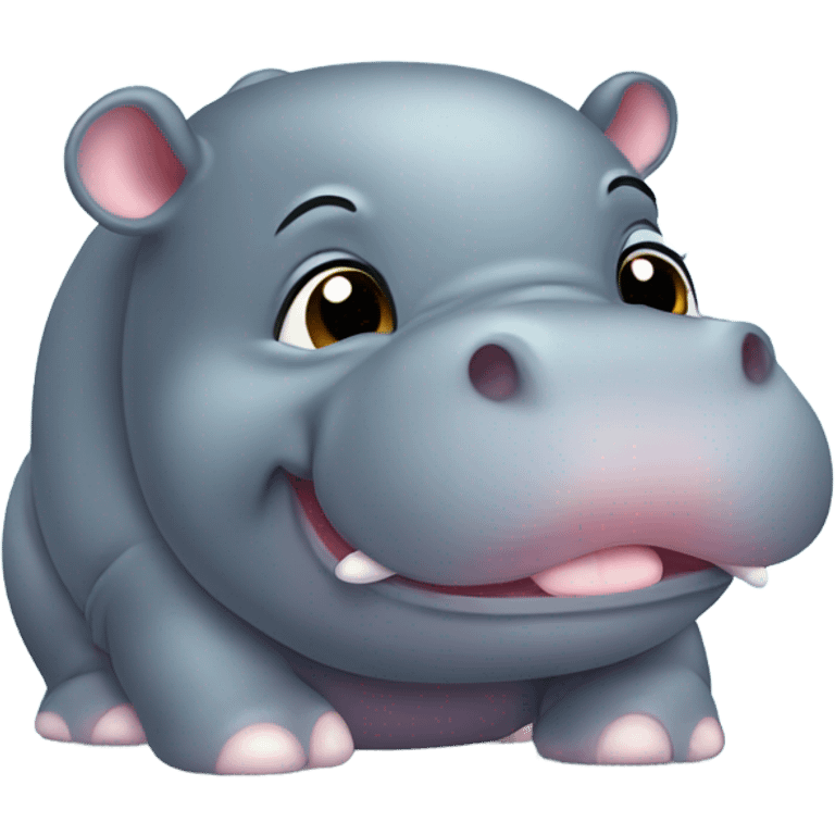 cute baby hippo  emoji