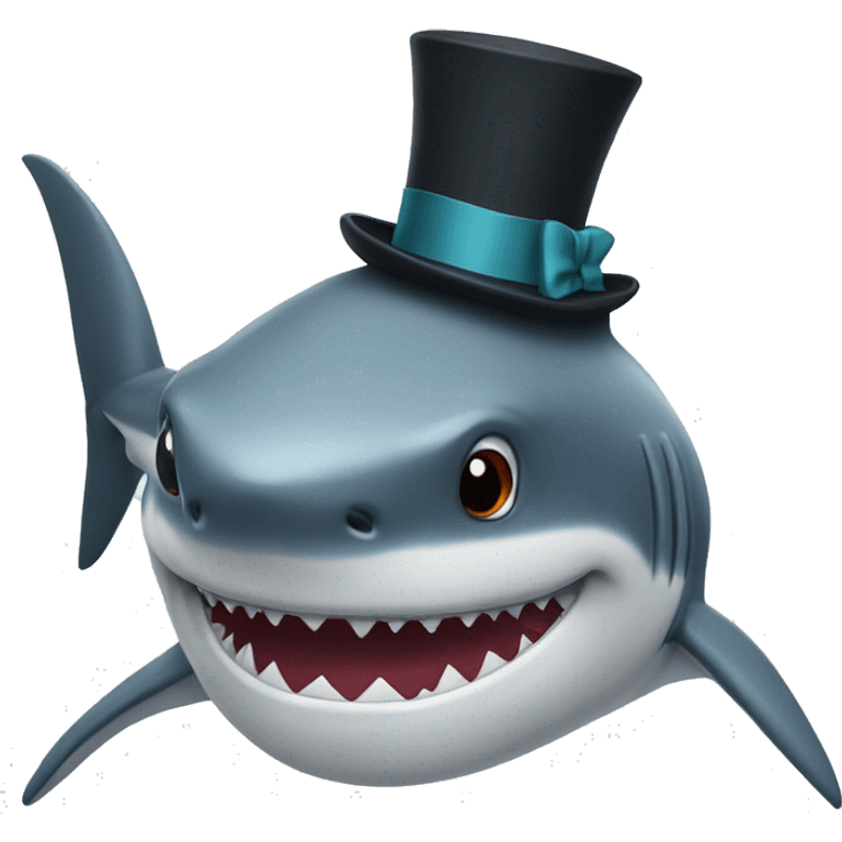 shark with top hat emoji