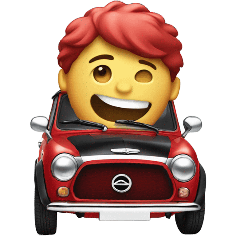 Happy red mini cooper clubman emoji