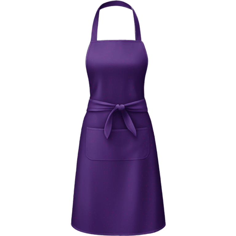 Realistic isolated dark purple kitchen apron  emoji