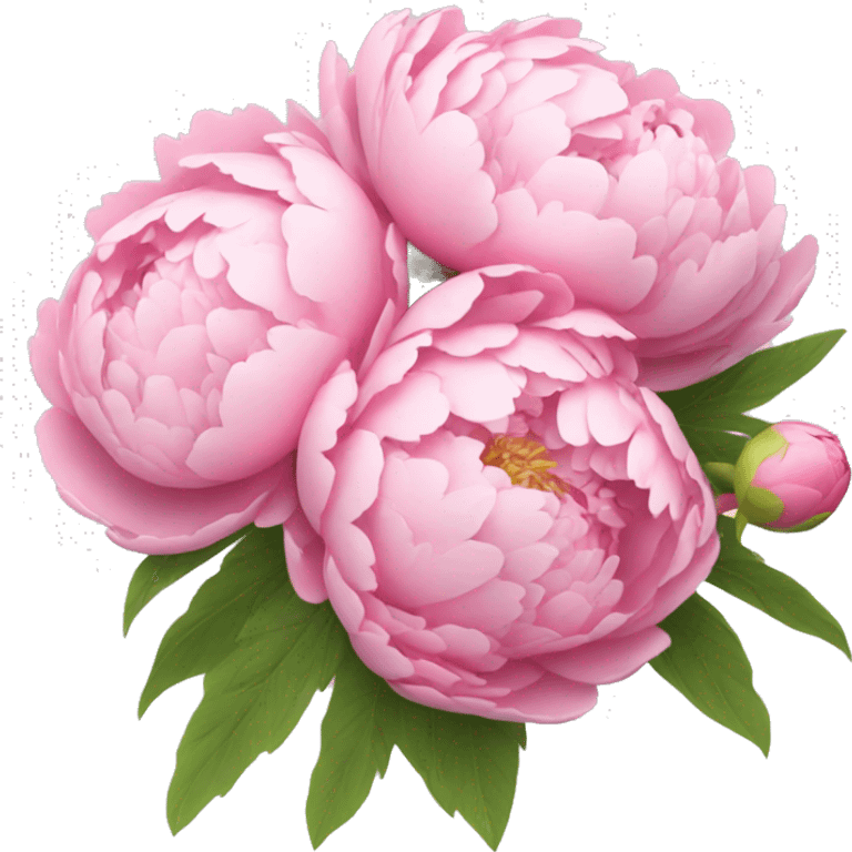 Pink peony bouquet emoji