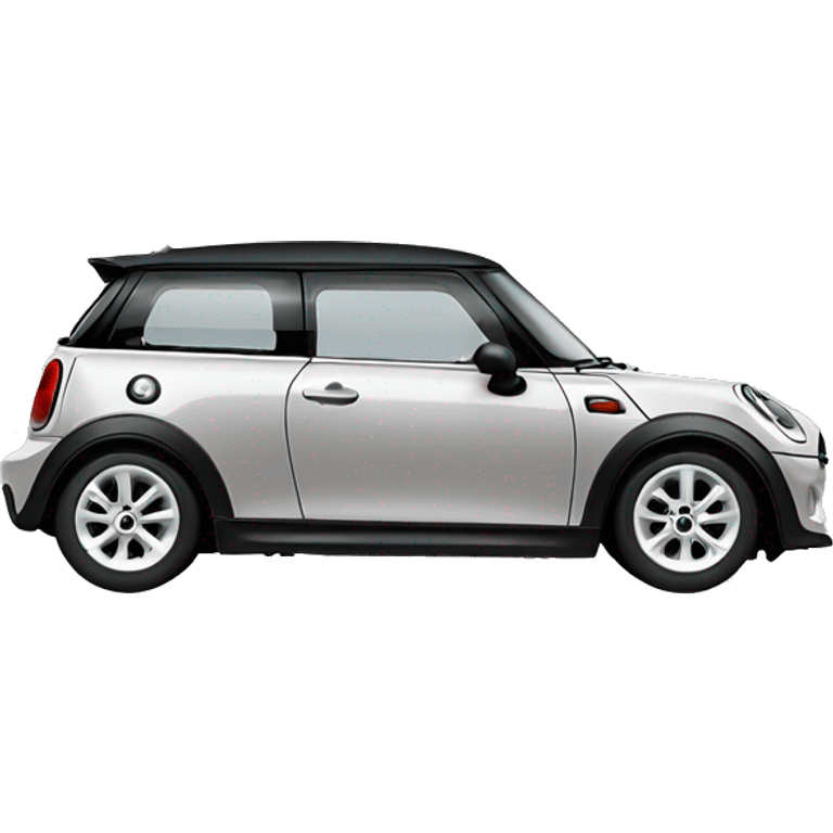 a mini cooper car in light grey emoji