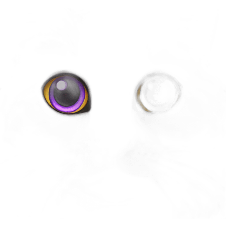 Cute purple cat with big eyes emoji