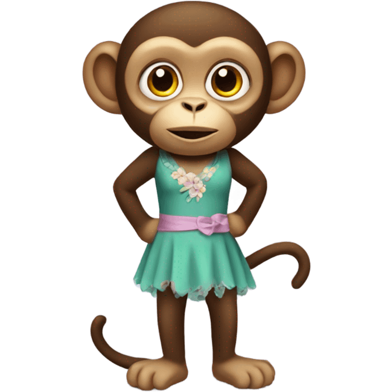 Monkey in a dress emoji