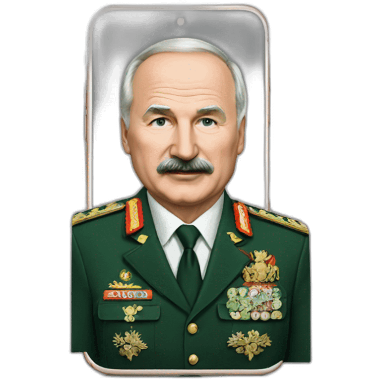 lukashenko with iphone emoji