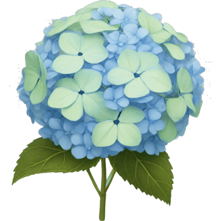 Light blue hydrangea  emoji