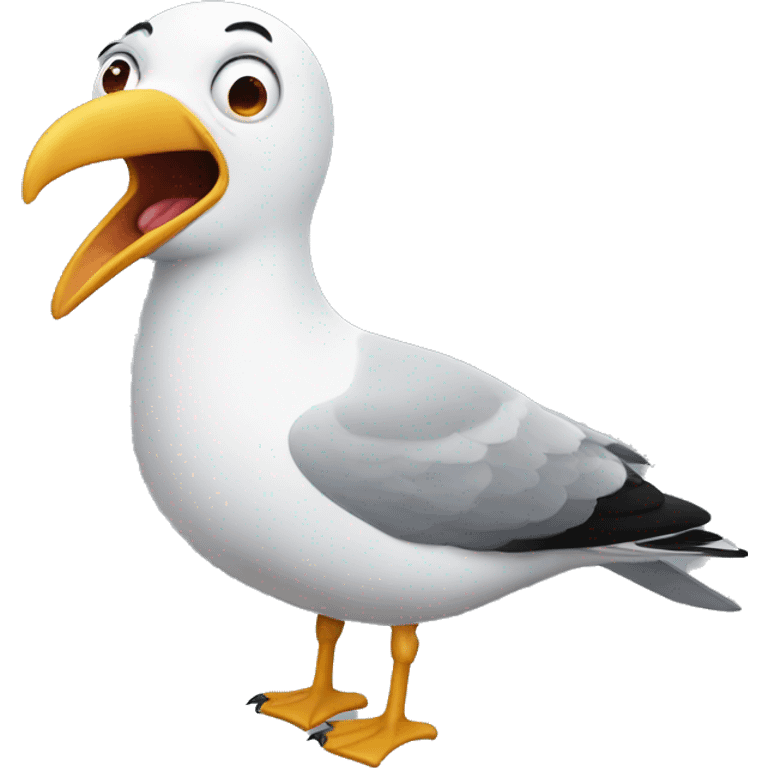 The screaming seagull emoji