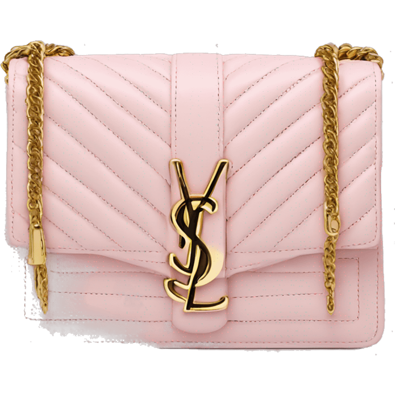 YSL purse baby pink emoji