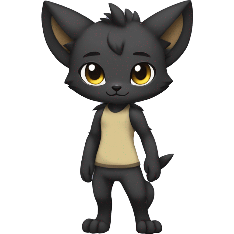 Anthro Dark Edgy Cool Shy Grumpy FurSona Fakemon Full Body emoji