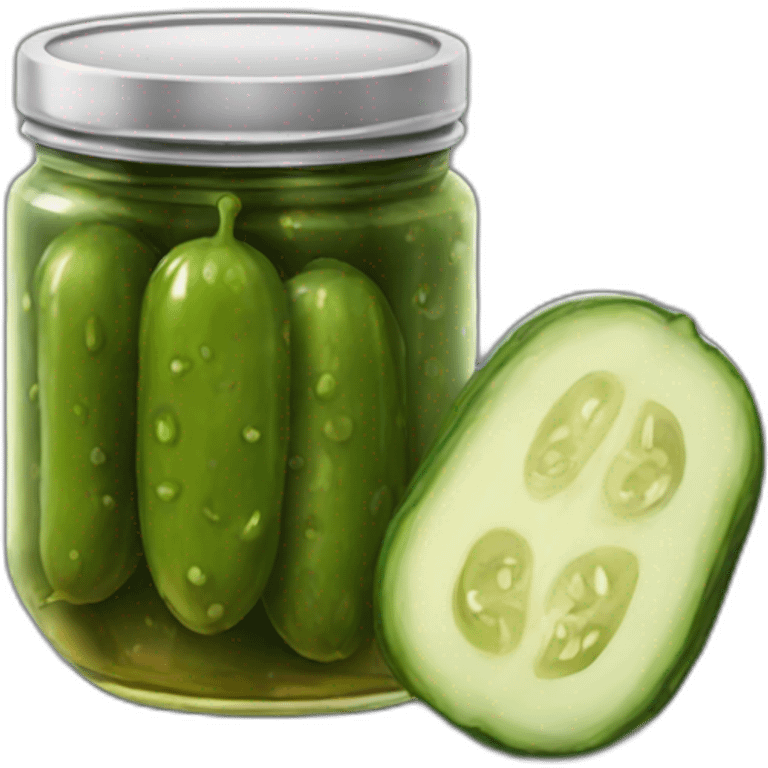 3 pieces of pickles emoji