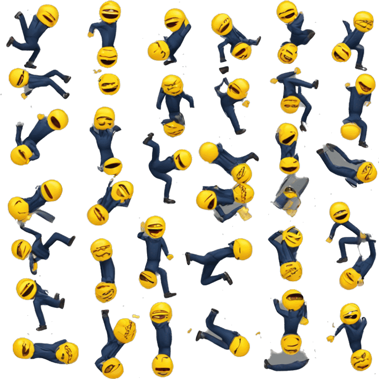 Biker falling emoji