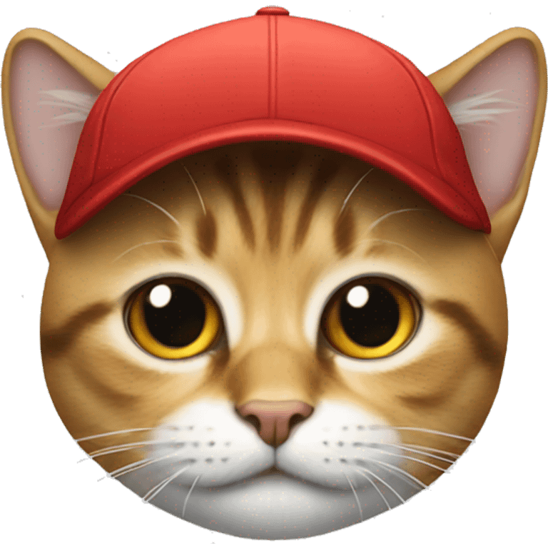 a cap with a cat on it emoji