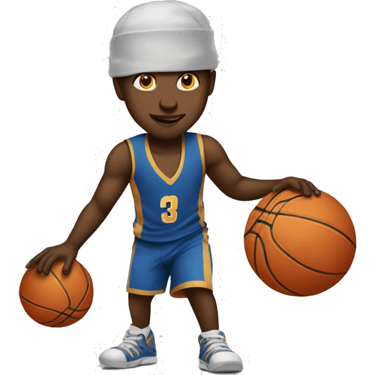 Three basketball kids boy  emoji