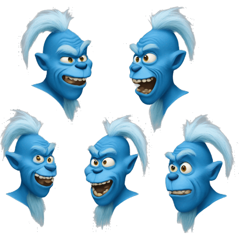 Blue grinch emoji