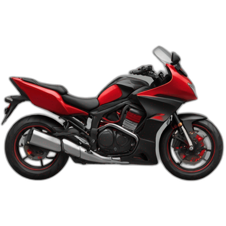 motorcycle black body red line emoji