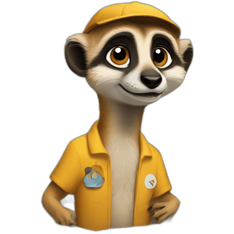 meerkat pizza delivery man emoji