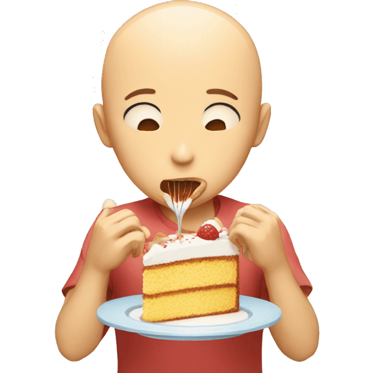 Saitama eating cake emoji