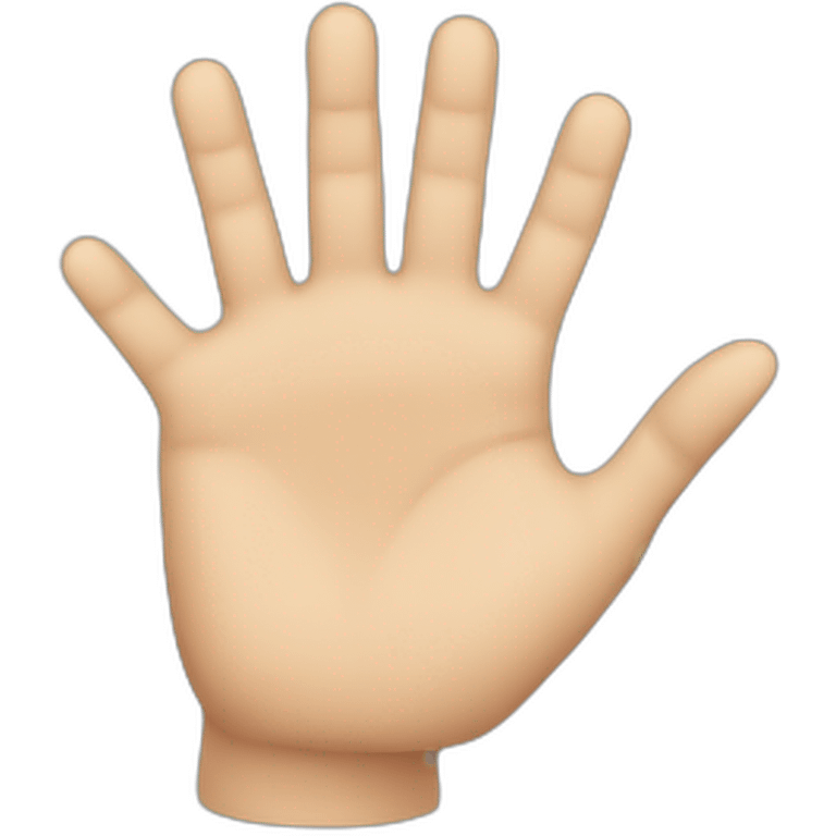 4 fingers hand emoji