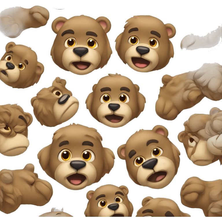 crea emoji cara de oso blue emoji