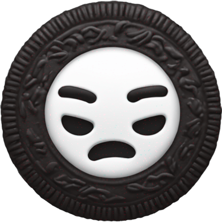 one oreo without a face emoji