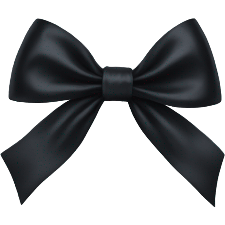 Black satin bow emoji