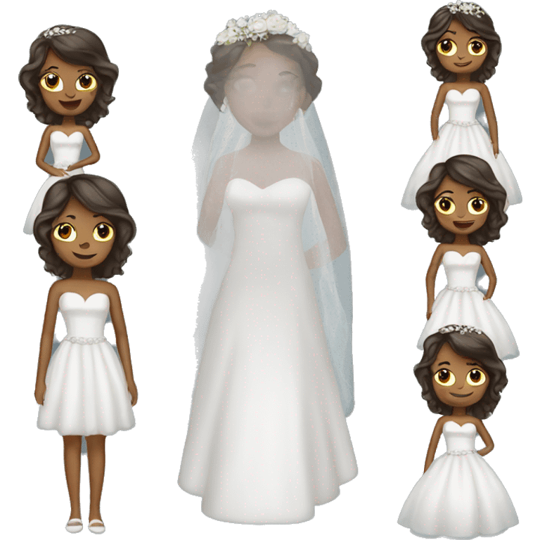 girl wearing wedding dress emoji