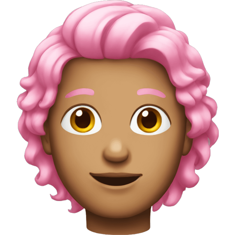 Person with pink hair emoji