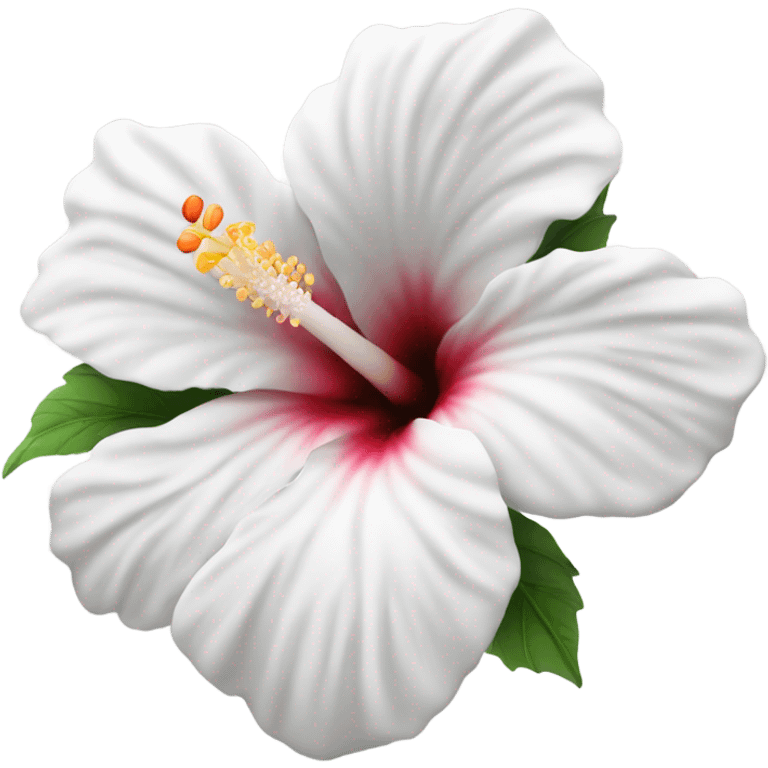 white hibiscus flower emoji