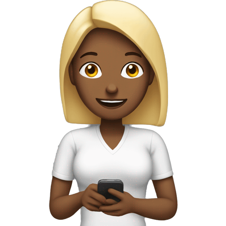 woman talk to her phone emoji