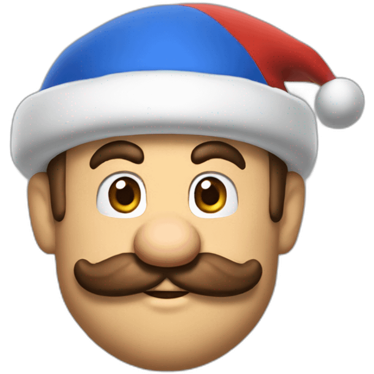 Super Mario santa emoji