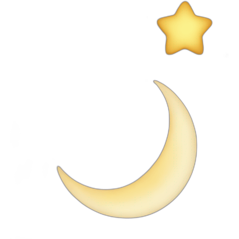 Moon and  star emoji