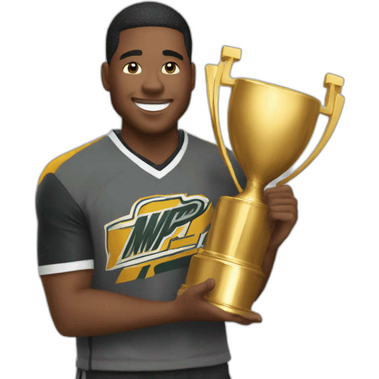 the word MVP with a winning Throphy celebration emoji